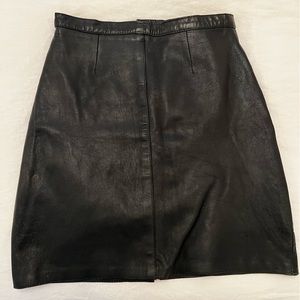 Black leather skirt